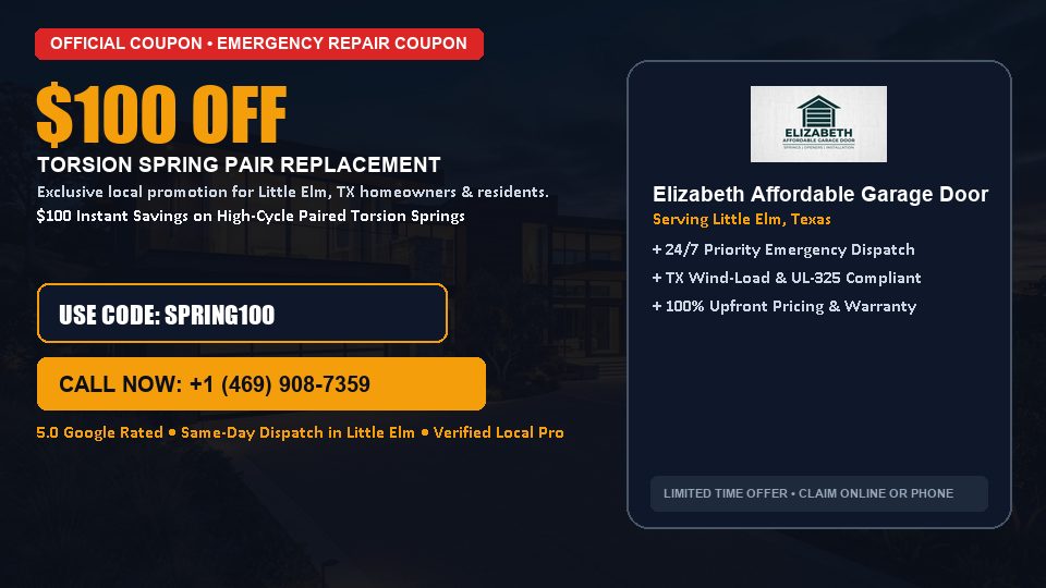 Elizabeth Affordable Garage Door $100 OFF Dual Torsion Spring Replacement